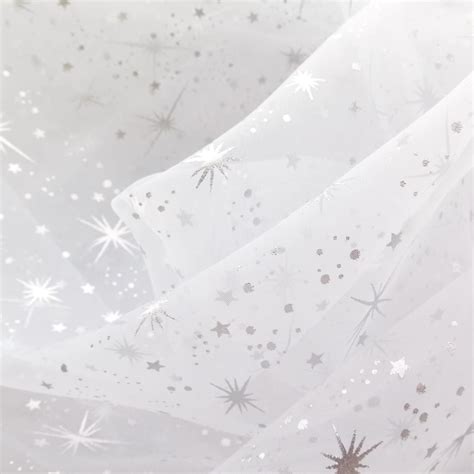 sheer fabric with stars